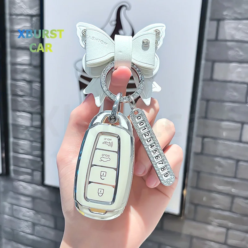 

3/4/5 кнопок, брелок для Hyundai Ix35 KONA Encino Solaris I30 Azera Grandeur Ig Accent Santa Fe Palisade, чехол для автомобильного ключа