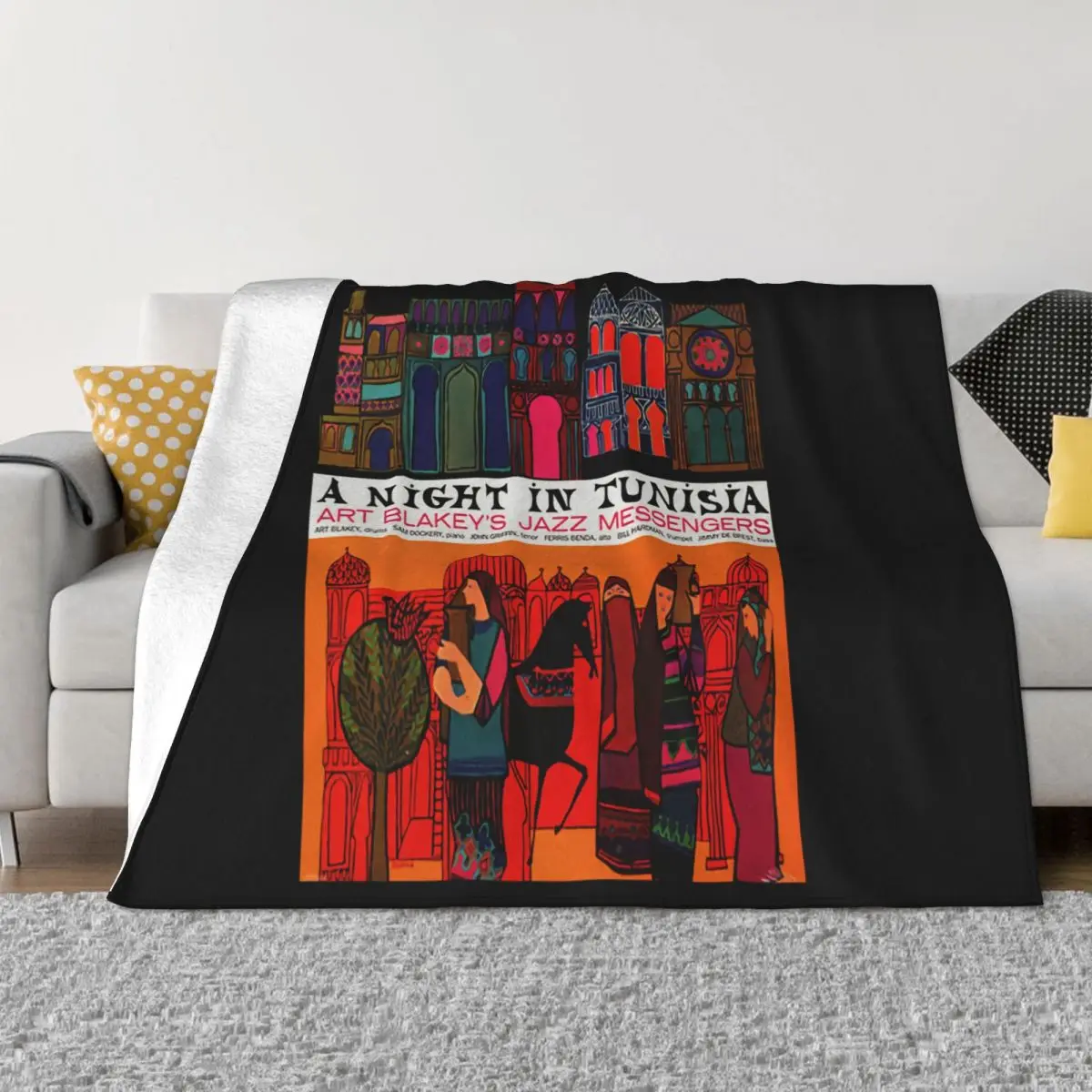 Art Blakey And The Jazz Messengers A Night In Tunisia Size S 2Xl Autumn Straight Throw Blanket