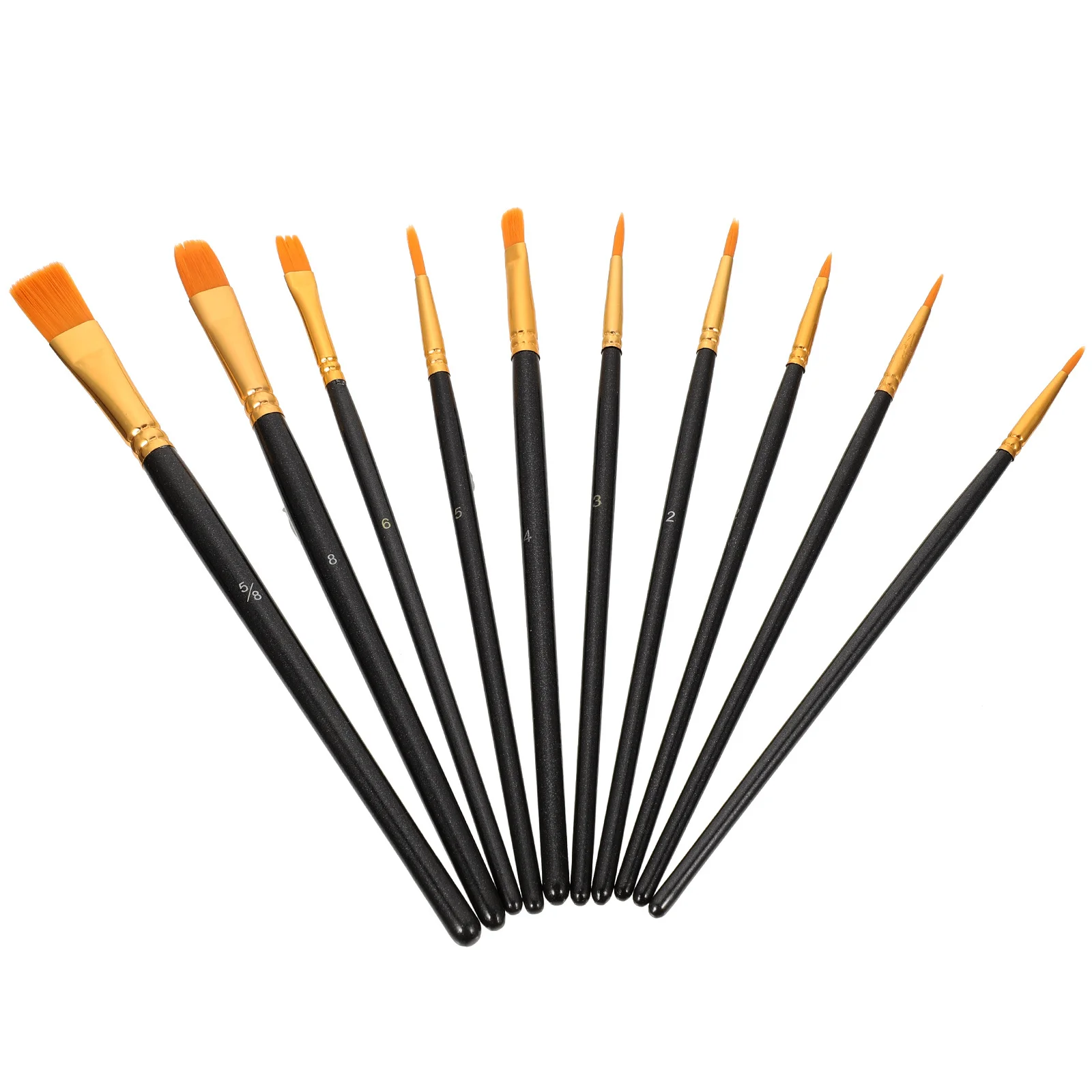 ชุดแปรงทาสี 1 ชุด ขนไนลอน สำหรับสีน้ำ สีอะคริลิก สีน้ำมัน สี gouache สำหรับศิลปิน นักเรียน และผู้เริ่มต้น