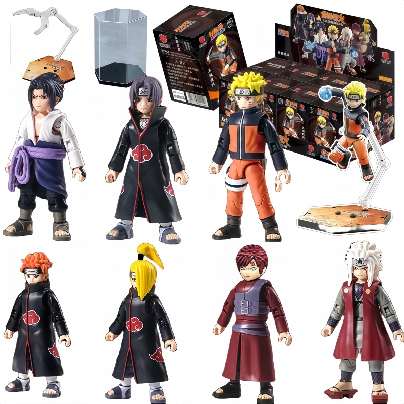 Bloques de Construcción XJ NARUTO, Modelo Articulado de Anime, Naruto Uzumaki, Gaara, Sasuke, Itachi, Jiraiya, Decoración de Escritorio, Set Coleccionable para Armar