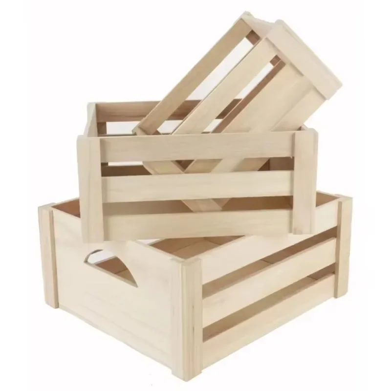 Durable wooden cases for supermarket stores and homes in custom sizes and colors