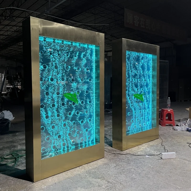 

Customization.Luxury Color Changing Led Glowing Acrylic Water Bubble Wall Night Club bar Backdrop Furniture