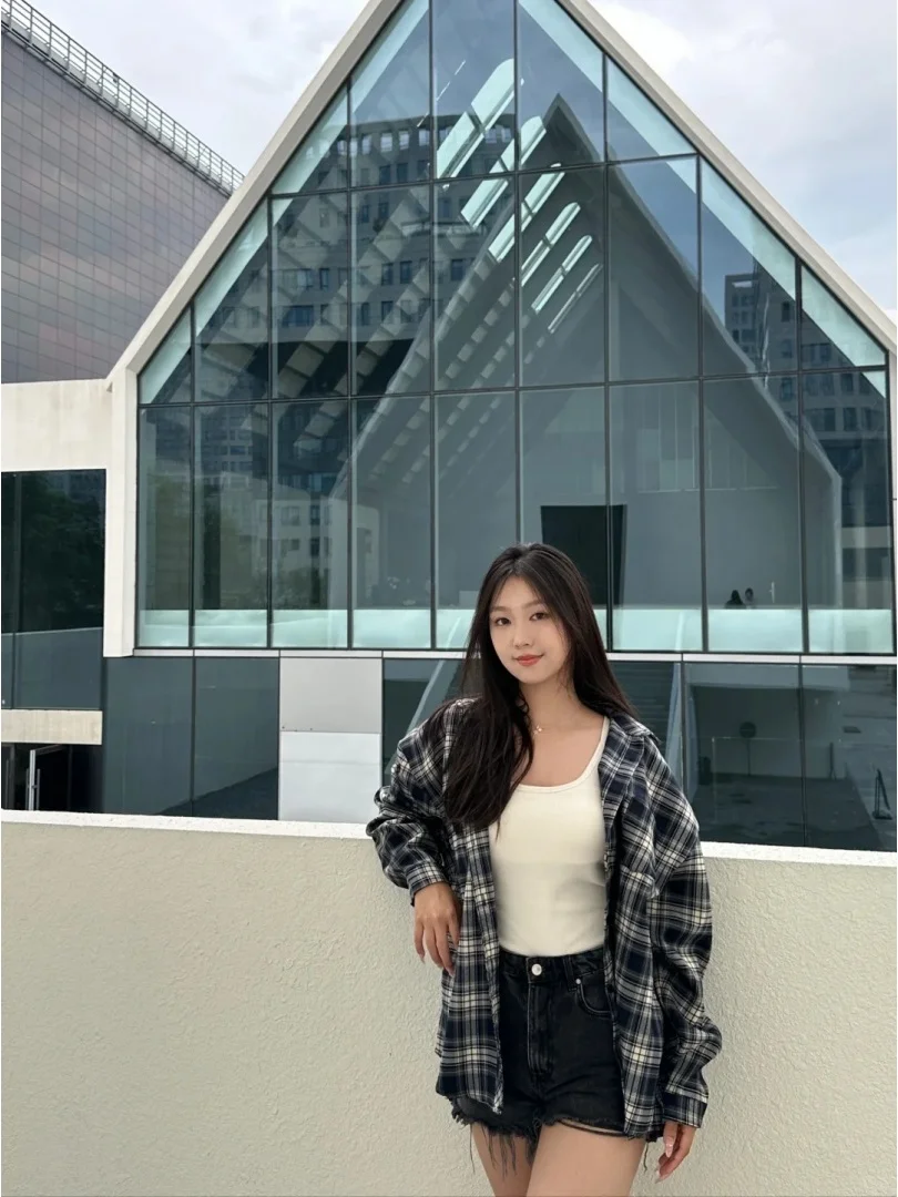 Retro Plaid Dolce Protezione solare Lungo Sve irt Capispalla Donna Autunno Nuovo Sle Sistema coreano Top Abbigliamento a strati