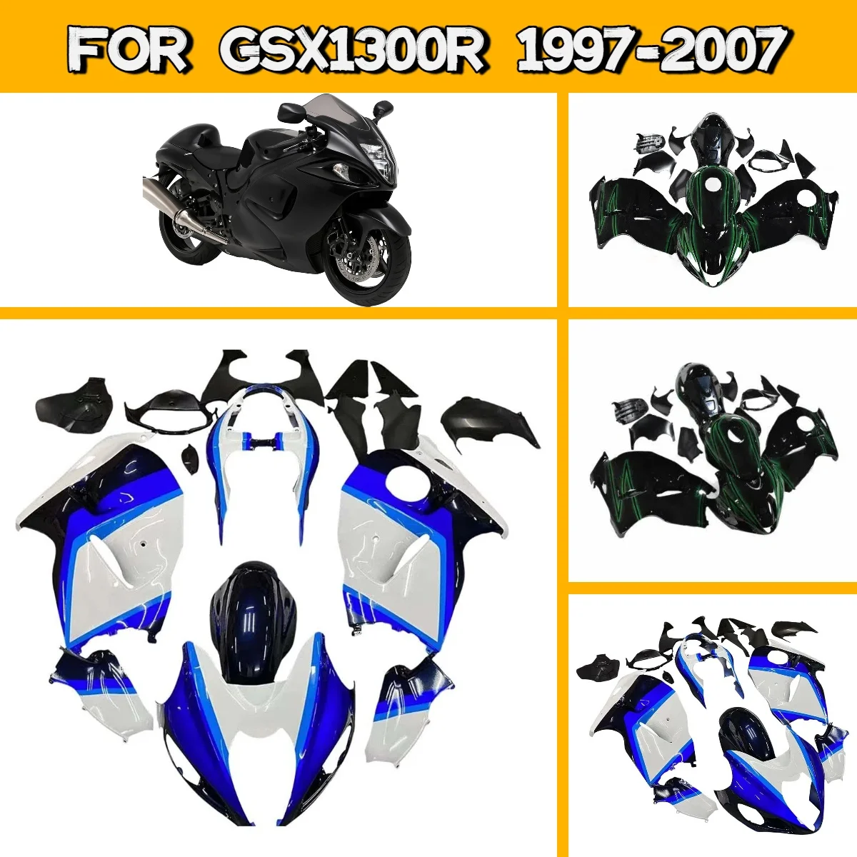 

Advanced Fairings for 1997-2007 Suzuki GSX1300R ABS Plastic Fairing Kit Aftermarket Parts Perfect Fit 97-07 GSX 1300R