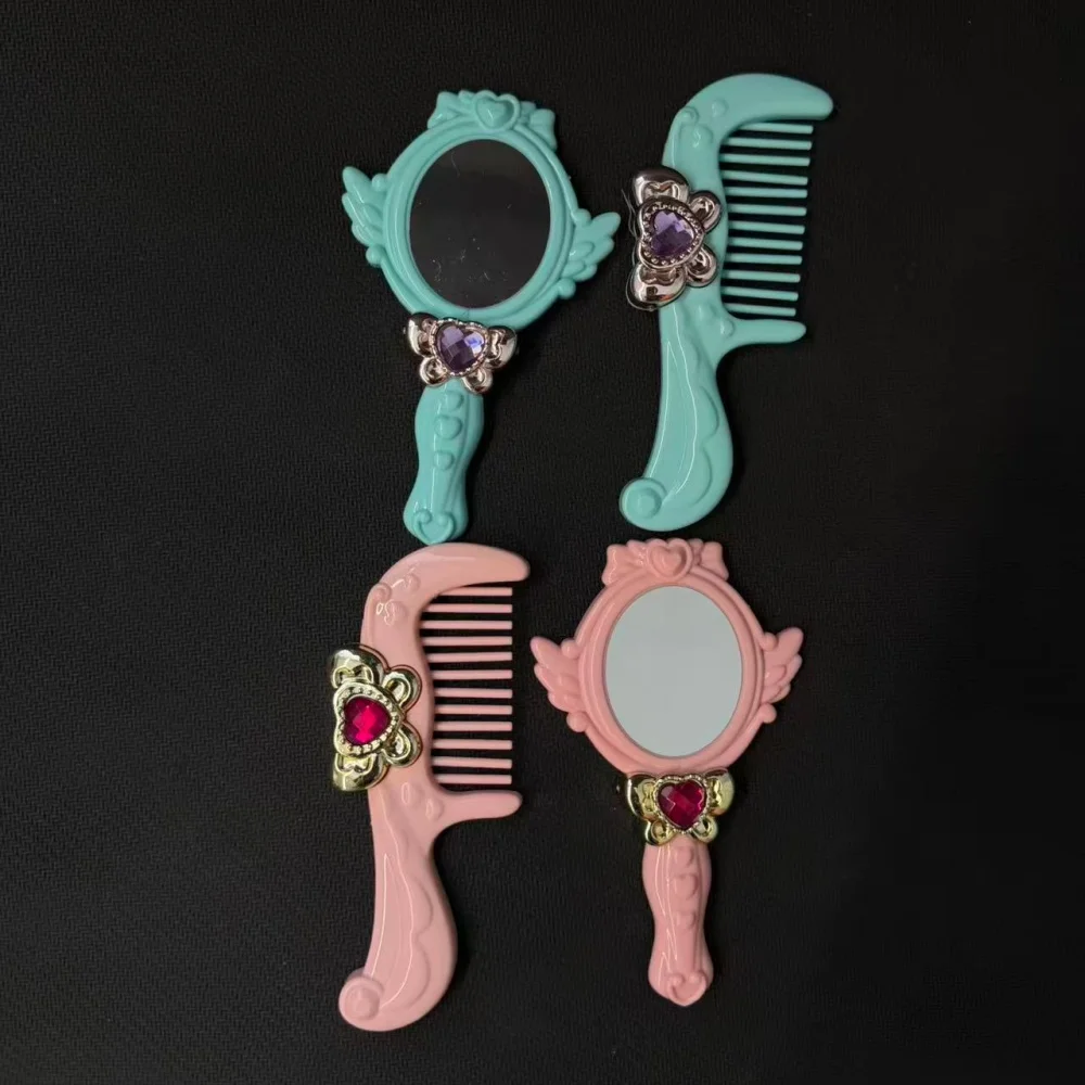 

Y2K Angel Beautiful Comb Mirror Shaped Hairpin Girl Dreamy Hairpin Harajuku Sweet Subcultural Gothic Decorative Accessories