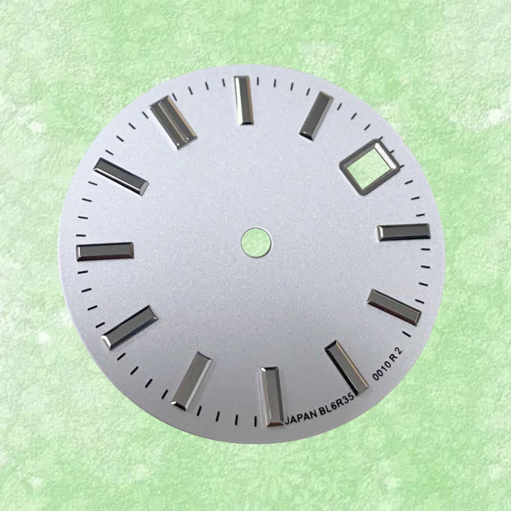 Quadrante con logo S da 28,5 mm adatto per accessori per la modifica dell'orologio con movimento automatico giapponese NH35/NH36