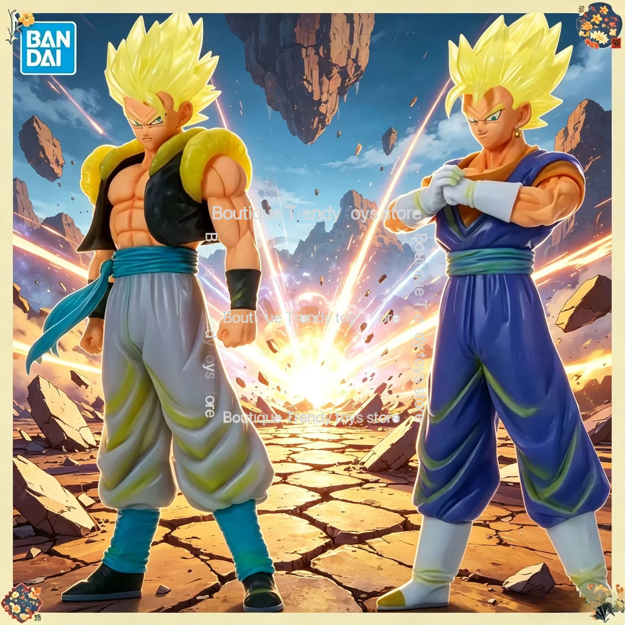 

Официальная коллекционная фигурка Bandai Banpresto по аниме Dragon Ball Z CLEARISE: Вегетто и Гогета, ПВХ, модель, игрушка, подарок