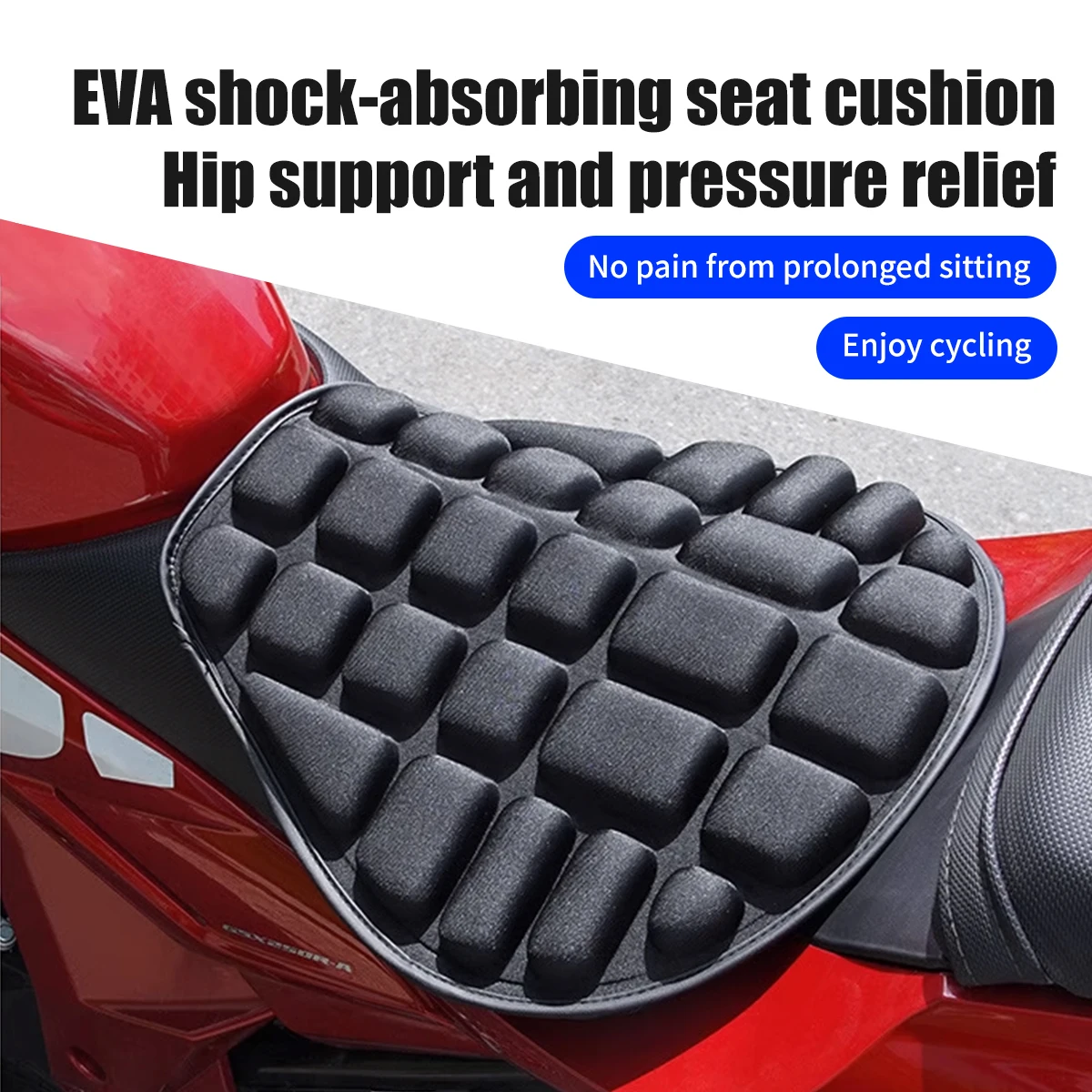 Cooling Motorcycle Seat For Hot Days Motorcycle Saddle Wrinkle Recovery High Resilience Washable Anti-skid Particles