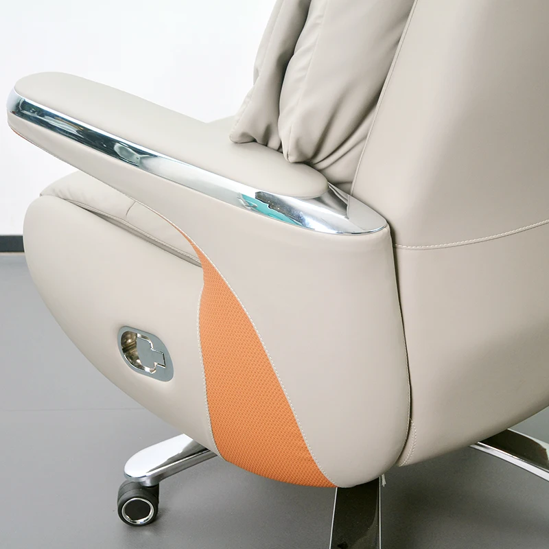 Вращающееся кресло менеджера с высокой спинкой, эргономичное офисное кожаное кресло для руководителя из искусственной кожи