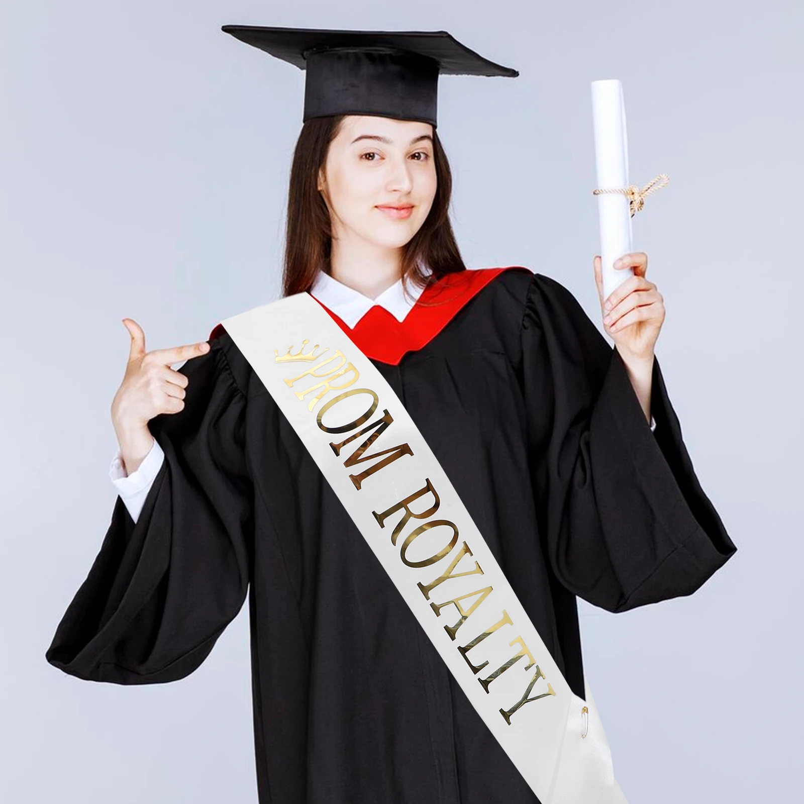

1 set Graduation Sash Set Decorative Etiquette Belt Party Supplies Cloth Shoulder Strap Kids Letter Photo Props Lightweight Size