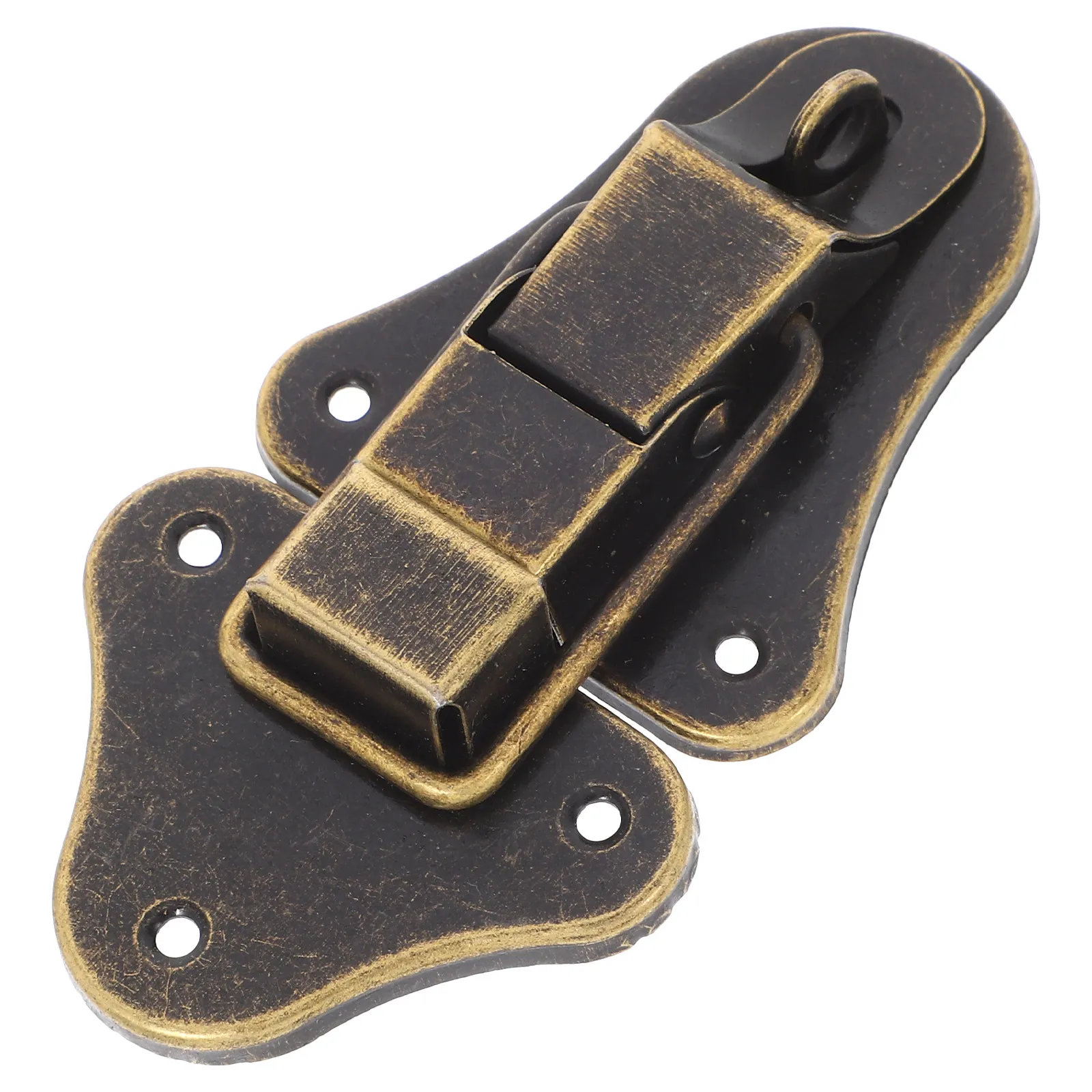 Iron Duckbilled Hasp Latch Set – Retro Secure Lock for Jewelry Boxes, Toolboxes & Small Chests – Decorative Metal Toggle