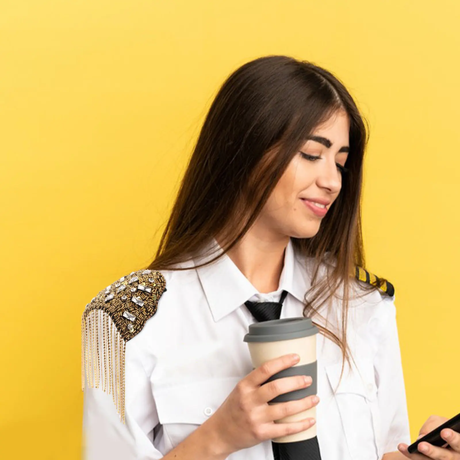 

Шикарная декоративная нашивка-цепочка с кисточками и стразами для пиджаков, сумок, повседневной и официальной одежды, декоративные погони