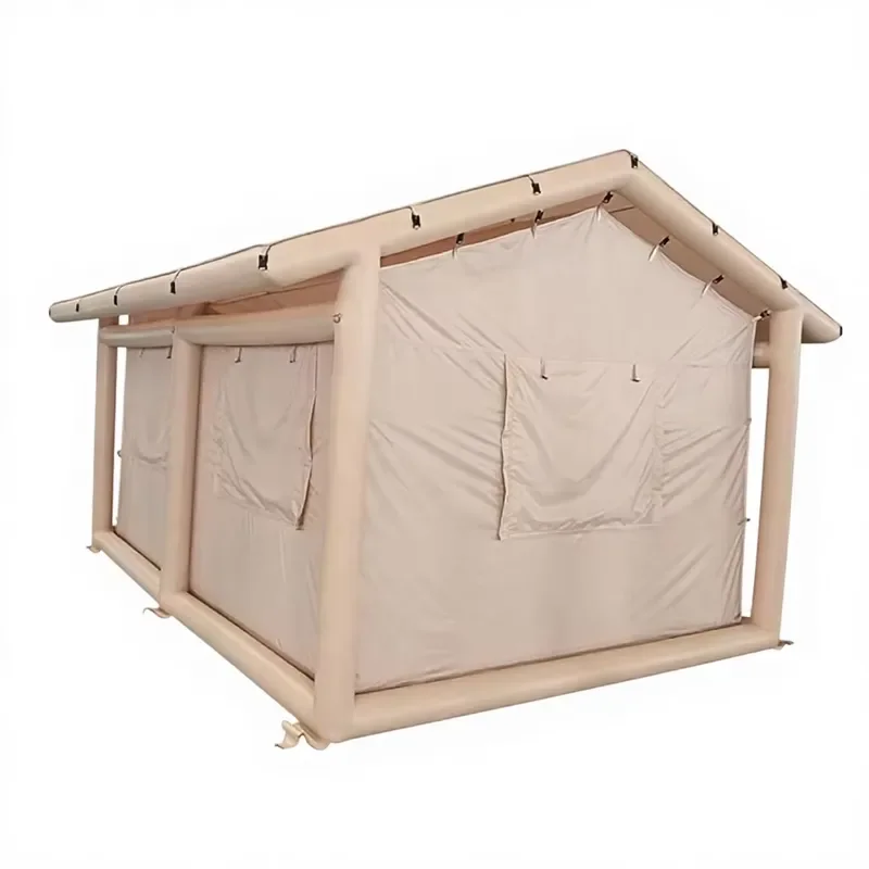 Water Proof, Sun Resistant and Moisture Proof Two Room Inflatable House Air Mattress Tent, Family Inflatable Camping Tent