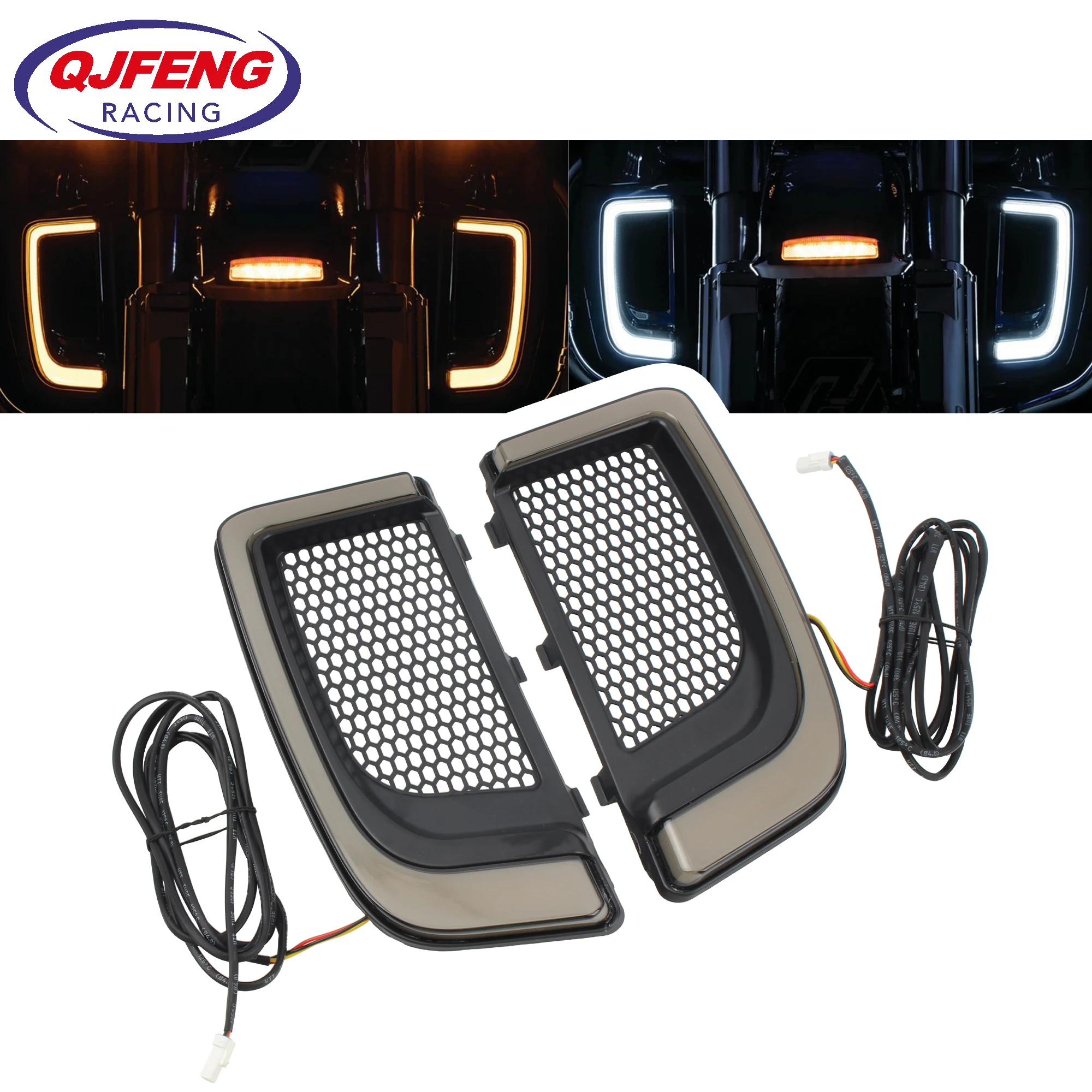 

For Harley Motorcycle LED Front Turn Signals Lights Touring Street Electra Tri Glide CVO Limited 2014-2021 Accessories