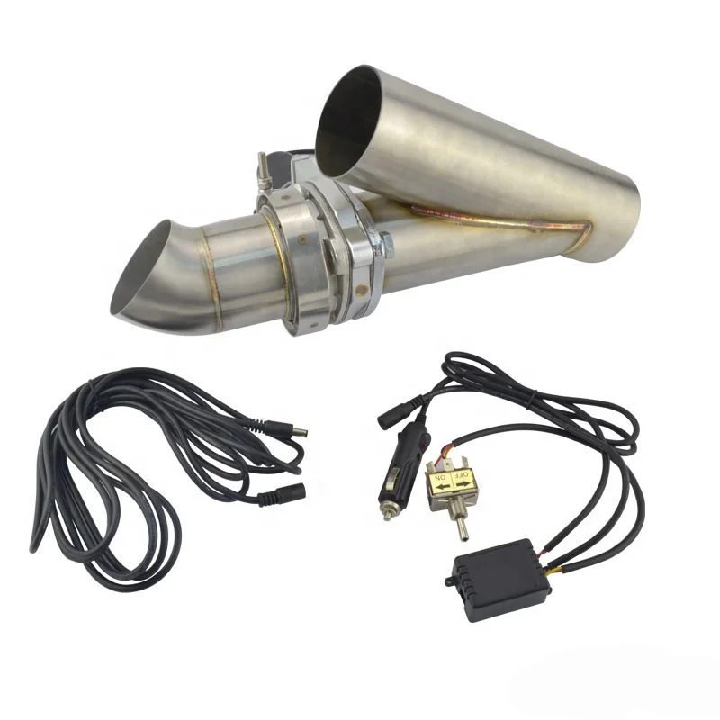 E-Cut 51mm Stainless Steel Valve out Muffler Bypass with Manual Switch Remote Exhaust Catback Downpipe Cutout System