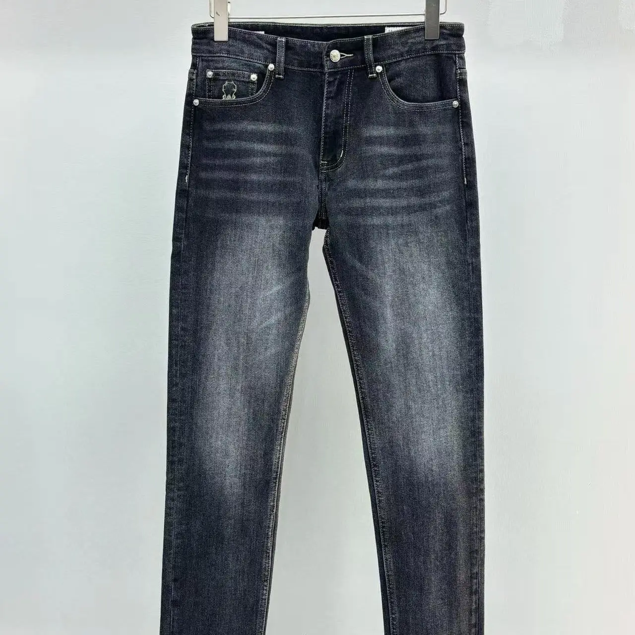 Italy BC spring and summer new old money style jeans simple casual versatile slim-fitting small feet trousers
