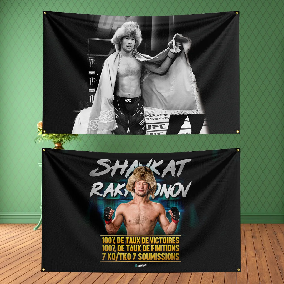 

3×5 S-Shavkat-RakhmonovS UFC Boxing Flag Legend Motivational Wall Poster Gym Tapestry Home Dorm Decor Inspirational Canvas Flag