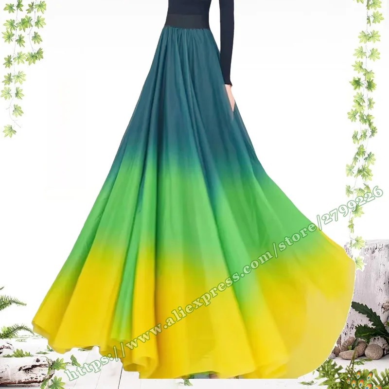 2026 Spring Summer Elegant Dancing skirt Big Hem FULL CIRCLE Round Elegant Long Skirt  with Maxi flowy skirt women Skirts