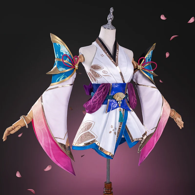 

COWOWO LOL Luxanna Crownguard Cosplay Costume Spirit Blossom Dress The Lady of Luminosity Ahri Ali COS Game Hallowmas