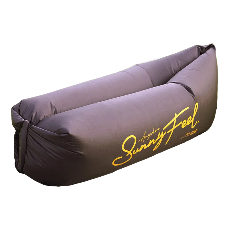 SunnyFeel Brown Color Portable Inflatable Lounger Air Sofa for Camping, Beach, and Outdoor Activities