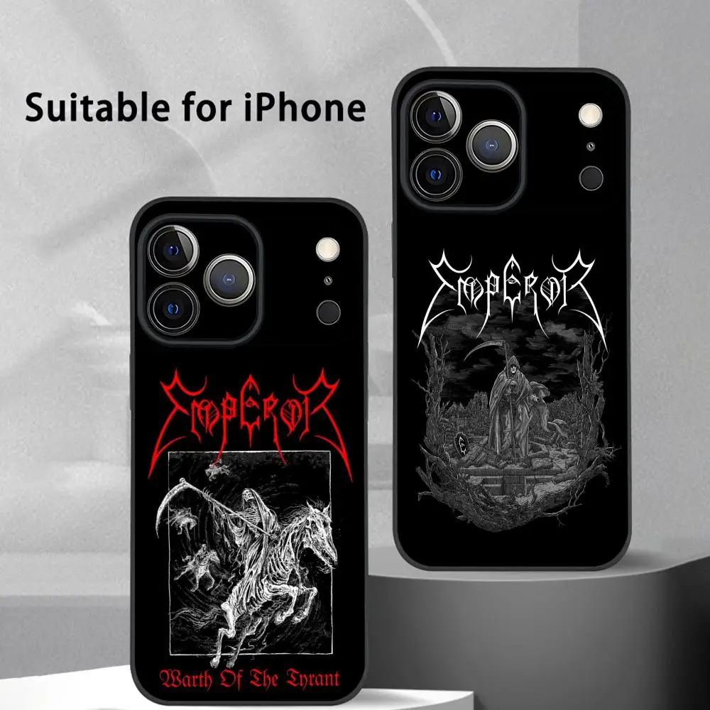 

E-EMPERORS ROCK Phone Case For IPhone 17 16 15 14 13 12 11 Pro Max Plus Mini Black Frosted Soft Shell Funda