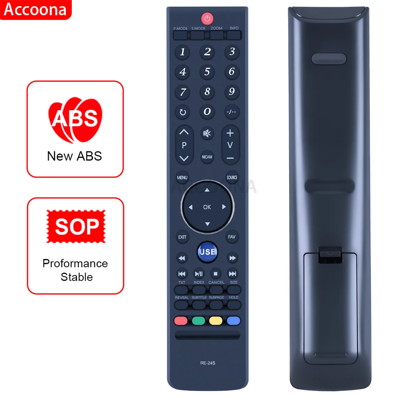 Remote Control For Akai RE-24A & Sansui RE-24S LCD LED HDTV TV