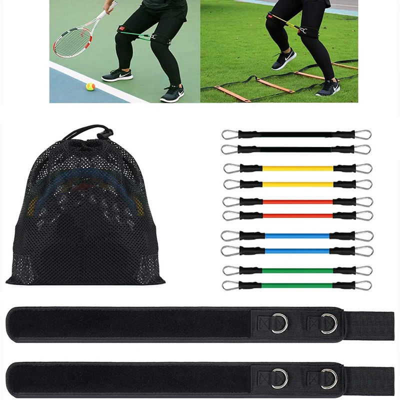 Vigor Power Gear – bandes de résistance pour les jambes, entraînement de force, pour tous les exercices sportifs, Tubes de résistance de Fitness avec sangles de cheville