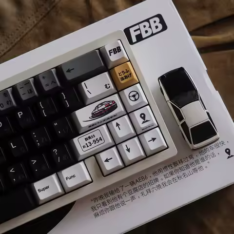 FBB Keycaps Japanese Drift AE86 145keys PBT Dye-Sub Custom Cherry Profile For Mechanical Keyboard 61 68 84 87 96 100 Keys Caps