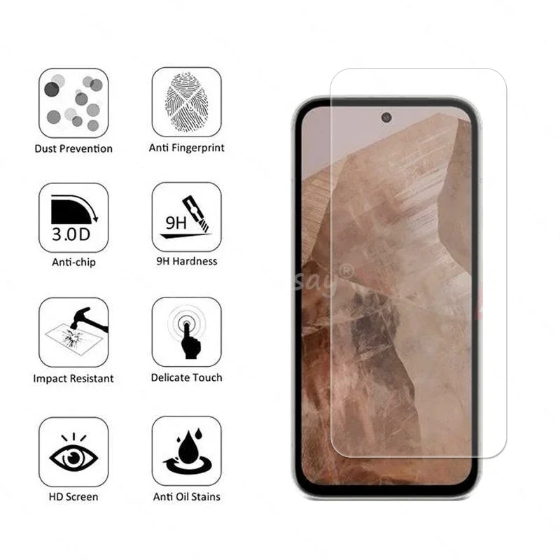 For Google Pixel 8a Glass Pixel 8a Tempered Glass Screen Protector Flim 9D Camera Lens Protector Flim Google Pixel 8a Glass
