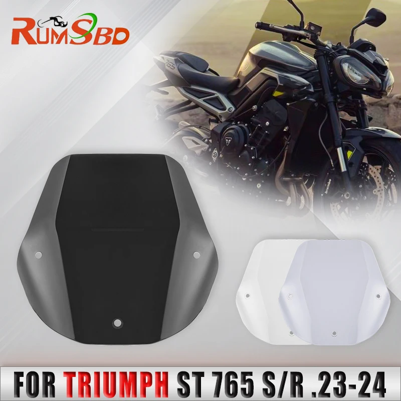 

Motorcycle Front Deflector Protector Visor Screen Air Fairing Sports Wind For Triumph Street Triple 765/765S/765R 2023 2024