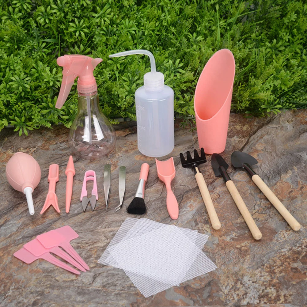 # ขายร้อน 16 ชิ้น Mini Pink - Gardening Tools Kit For Sale บทวิจารณ์และราคา
