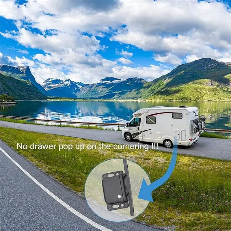 ABGG-RV Drawer Latch Cabinet Door Latches And Catches Rv Drawer Locks With Mounting Screws For Rvs, Campers, Set Of 8