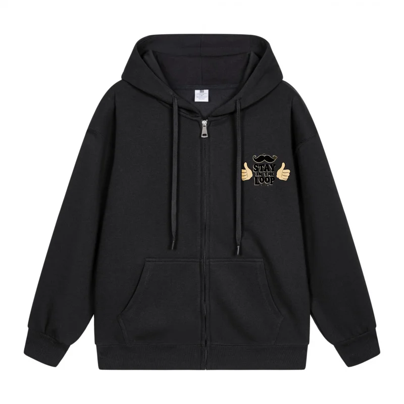 

Men's Zip-Up Hoodie Stay Classy San Diego Gold 2025 New Style Casual Couples’ Style Casual and Loose