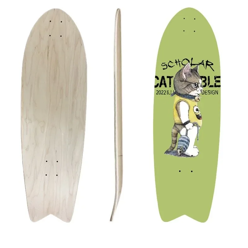 Good Quality 7-Layer 32inch Canadian Maple Wood Deck Cruiser Fish Surfskate Deck Baker Skateboard Decks DIY Skate Board Deck