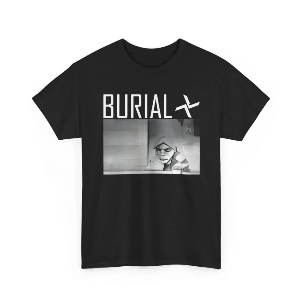 Burial Untrue album cover T-shirt UK garage music/Dubstep music T-shirt unisex pure cotton streetwear, all-season base layer