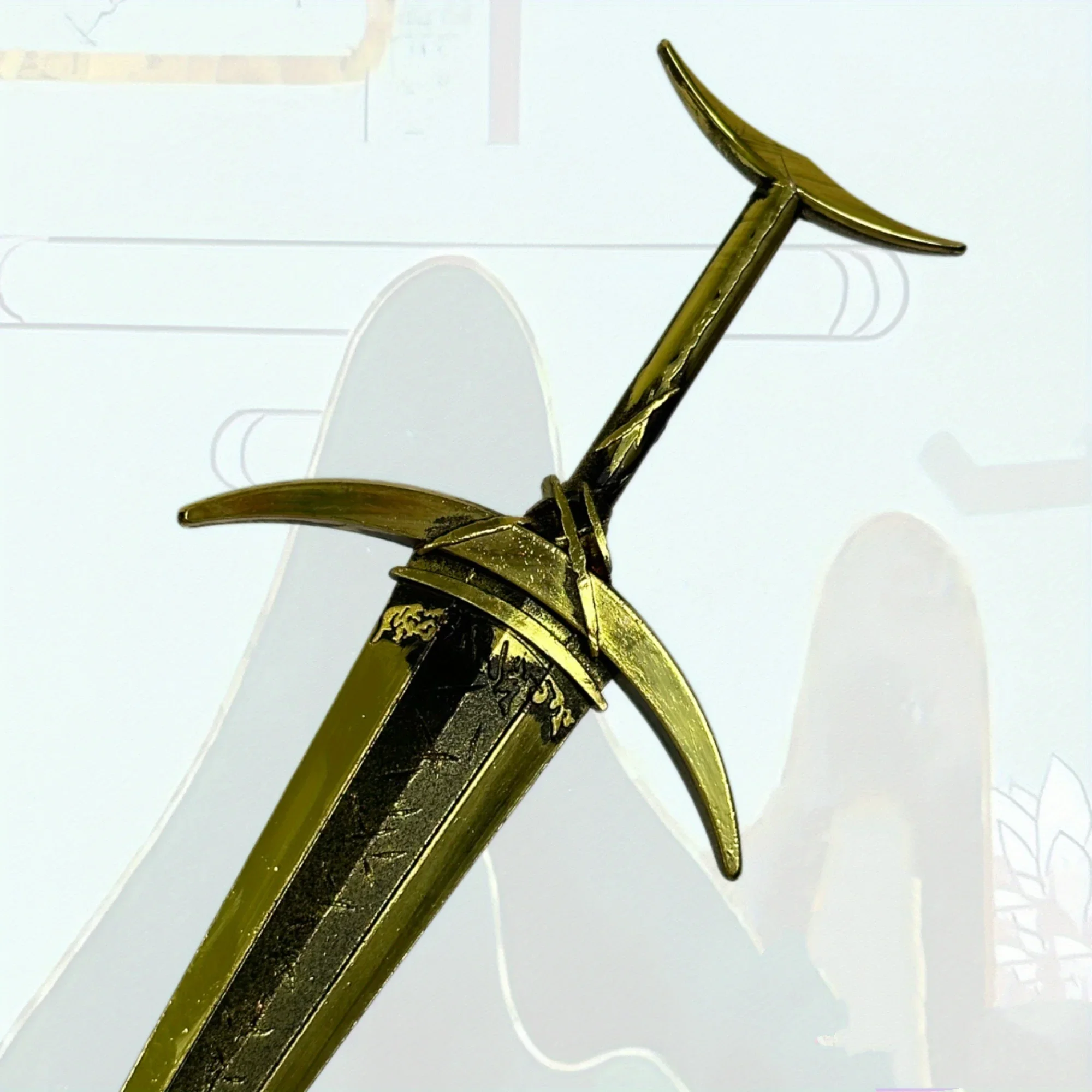 9.8 polegada elden pedido dourado greatsword metal katana espada sabre original samurai sabre ninja faca cosplay acessórios prop brinquedo