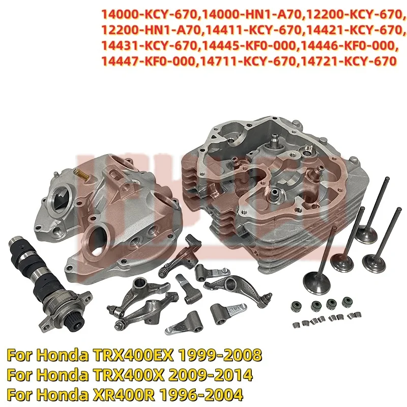 Motorcycle Cylinder Head Valves Rocker Cam Assembly for Honda TRX400EX 1999-2008 TRX400X 2009-2014 XR400R 1996-2004 ATV Engine