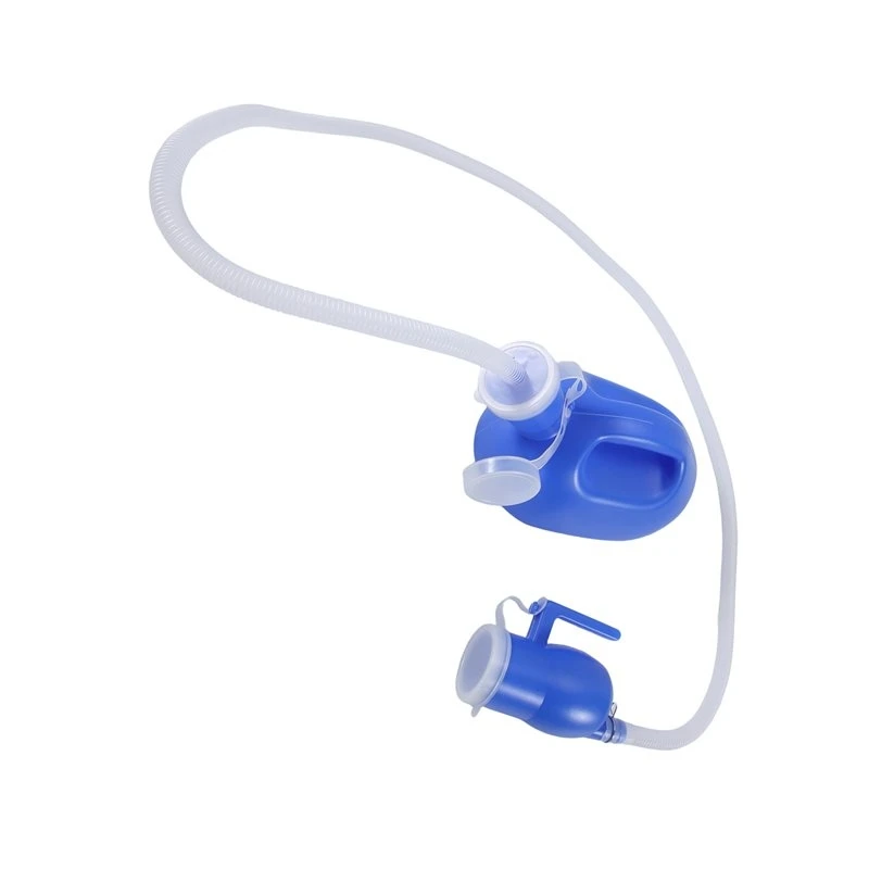 Beauty 2000Ml Plastic Potty Pee Bottle Pee Collector Portable Pee Bottle With 160Cm Tube Portable Pee Urine Bottle Toilet Supply