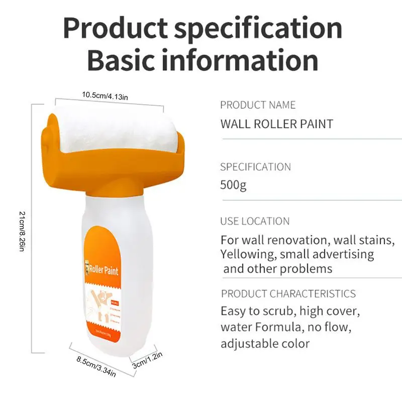 휴대용 벽 패치 롤러 브러시, 소형 롤러 페인트 벽 브러시, 다기능 벽 수리 도구, 주방 침실용, 2 in 1