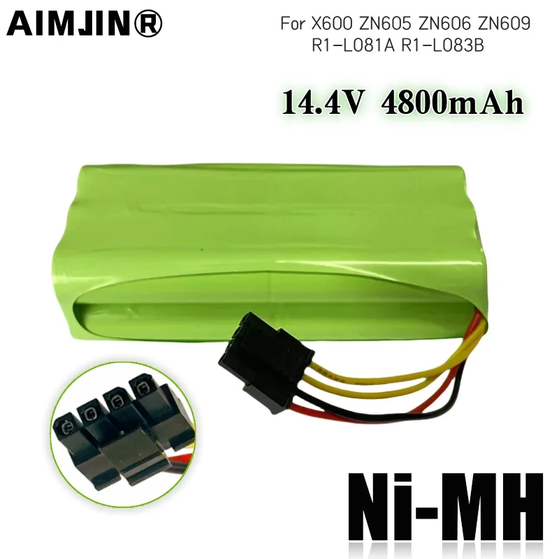 AA 14.4V 4.8Ah Vacuum cleaner battery Midea VCR03W VCR03 VCR01 VCR12, Redmond RV-R300 RV-R310 NiMH