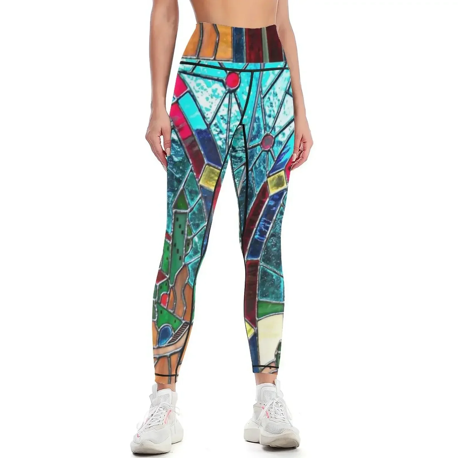 

Emerald castle Stainglass Leggings flared Fitness's gym clothes sports woman gym jogging pants Womens Leggings