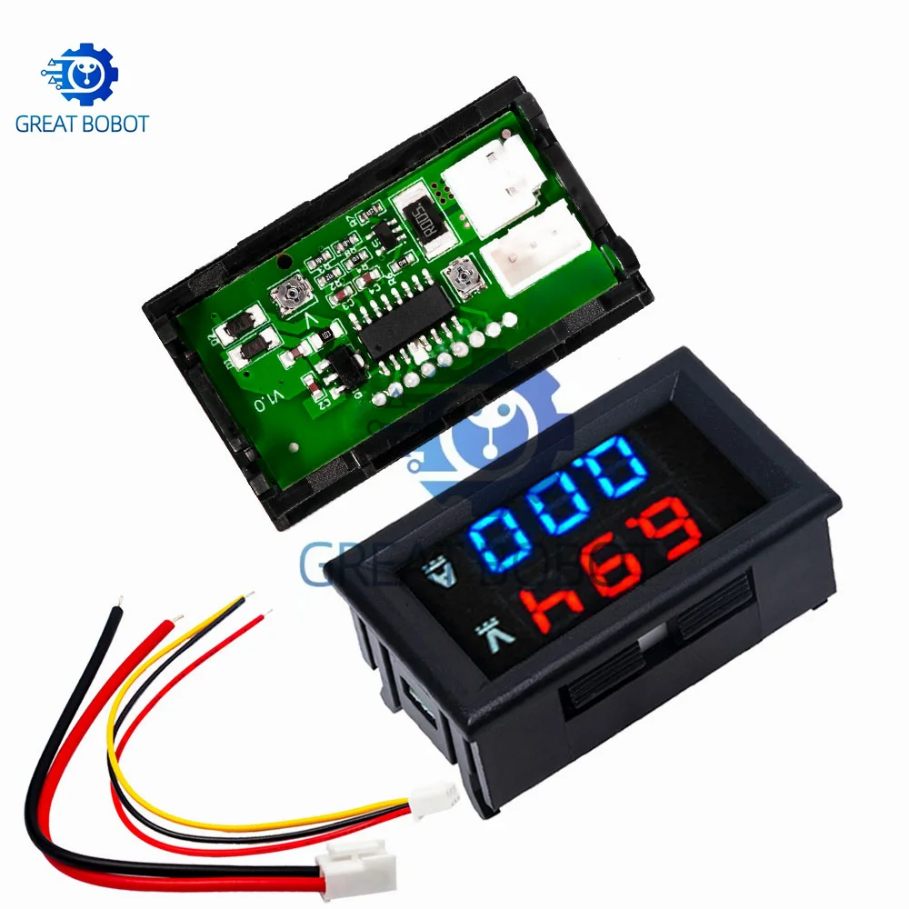 BS Brand DC0‑100V 10A Digital Voltmeter Ammeter 0.28