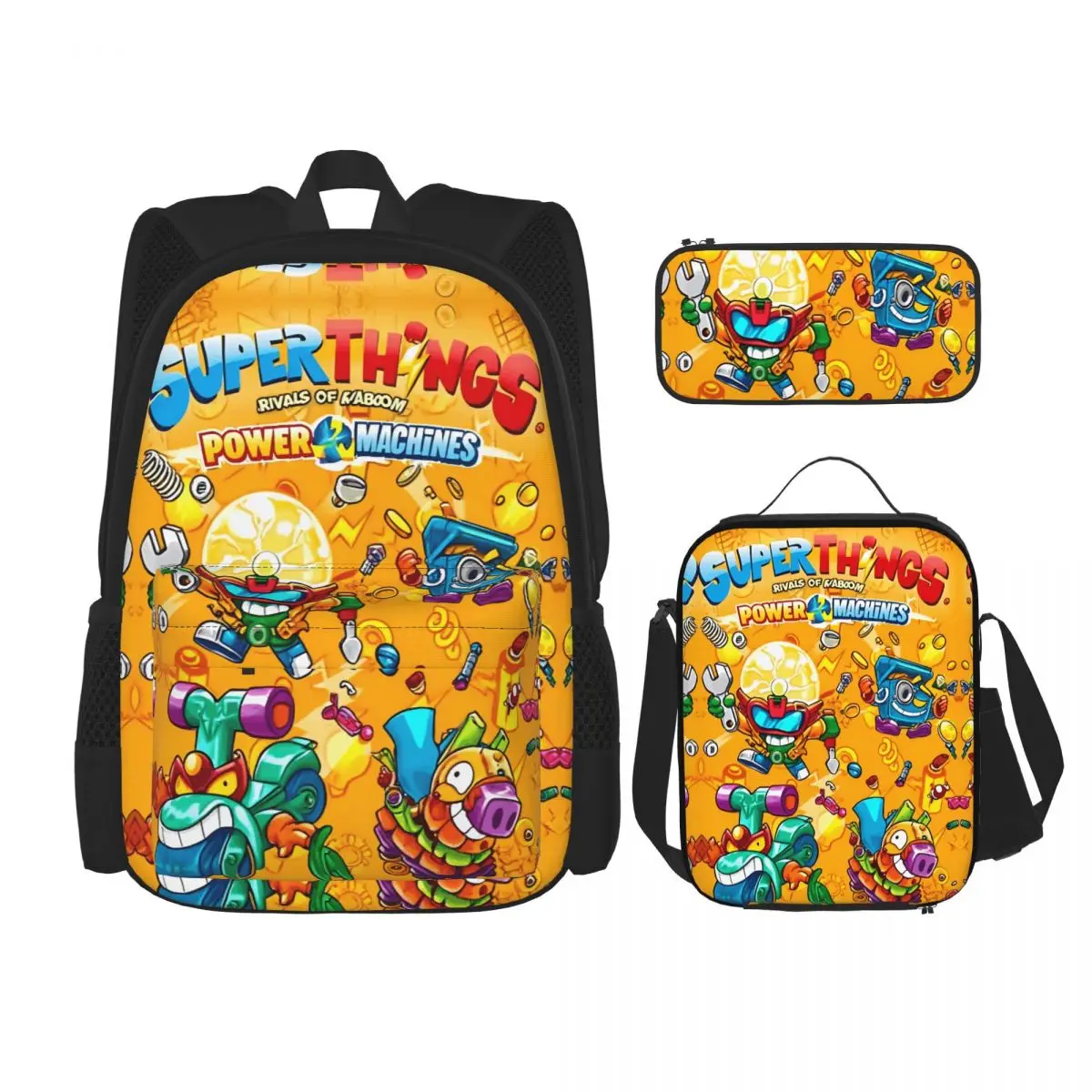 

Рюкзак SuperThings для подростков, 3 шт./компл., сумка через плечо Super Zings для детского сада, колледжа, сумка для обеда, пенал