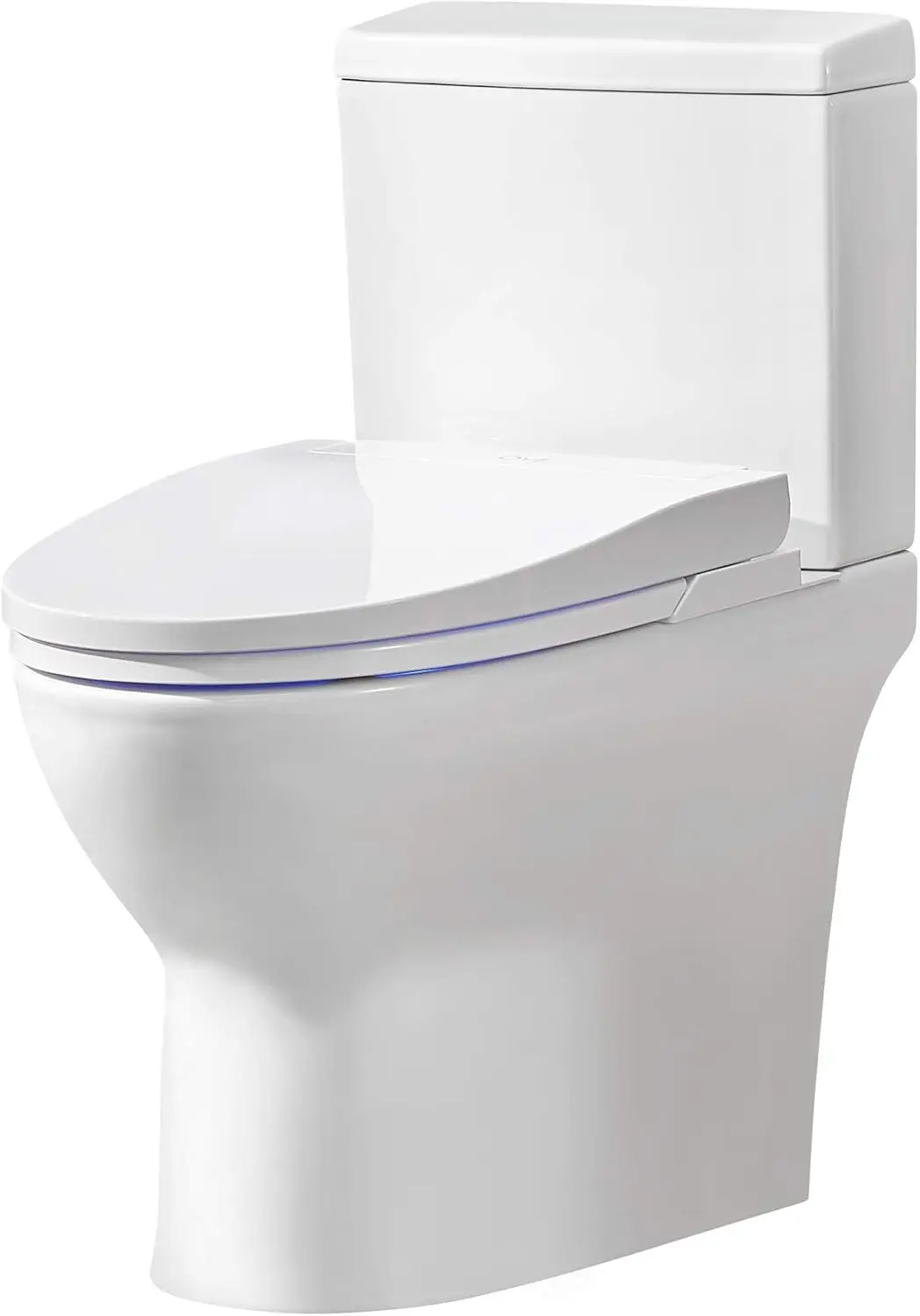 

Wilma Smart Toilet with Integrated Bidet Seat Heated Seat with Auto Flush and Warm Water and Multi Function Remote Control White