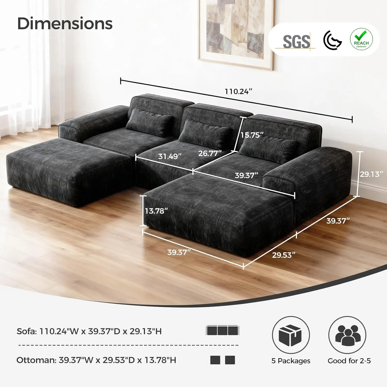 Thumbnail 2 - #35 Best Rated Modular Sectional Sofas to Buy in 2026