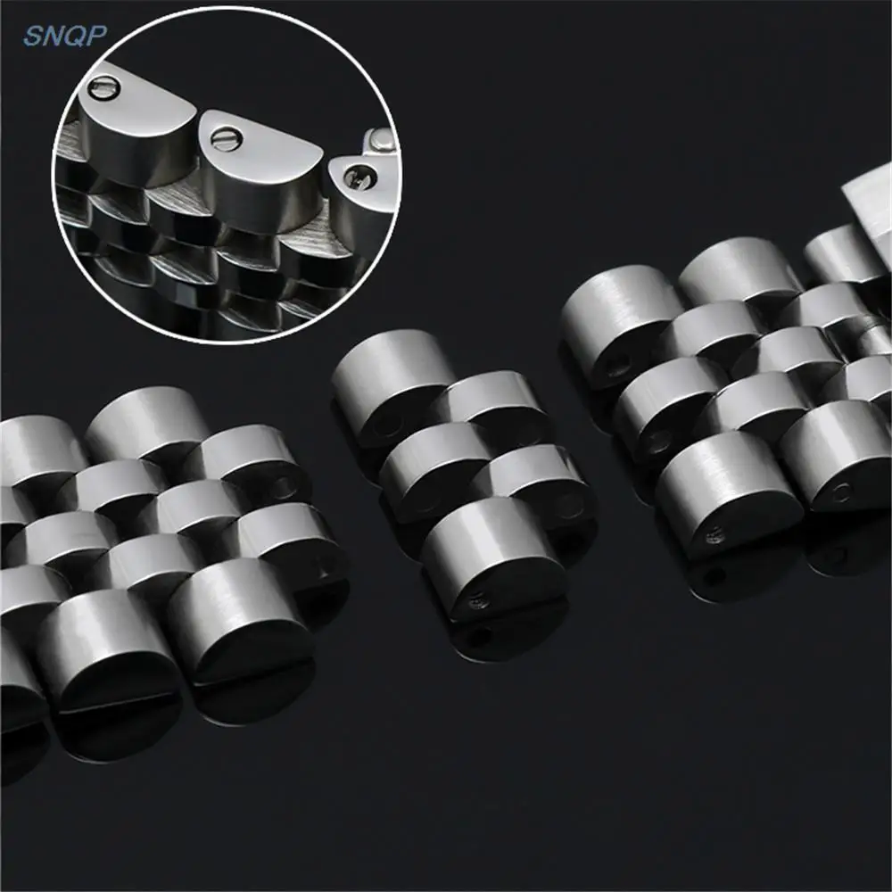 남녀공용 솔리드 스테인레스 스틸 시계 밴드, 곡선 엔드 금속 접이식 버클, 손목 팔찌 스트랩 액세서리, 실버 골드, 20mm