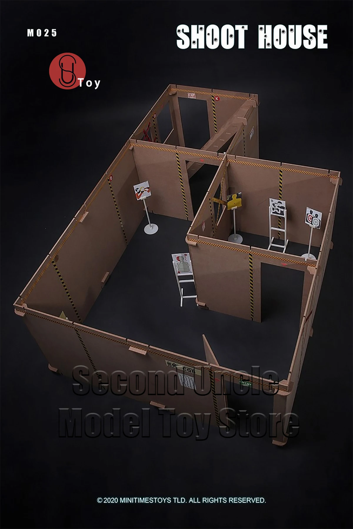

Mini times toys M025 1/6 scale soldier model shooting house suitable for 12 inch Figure scene components
