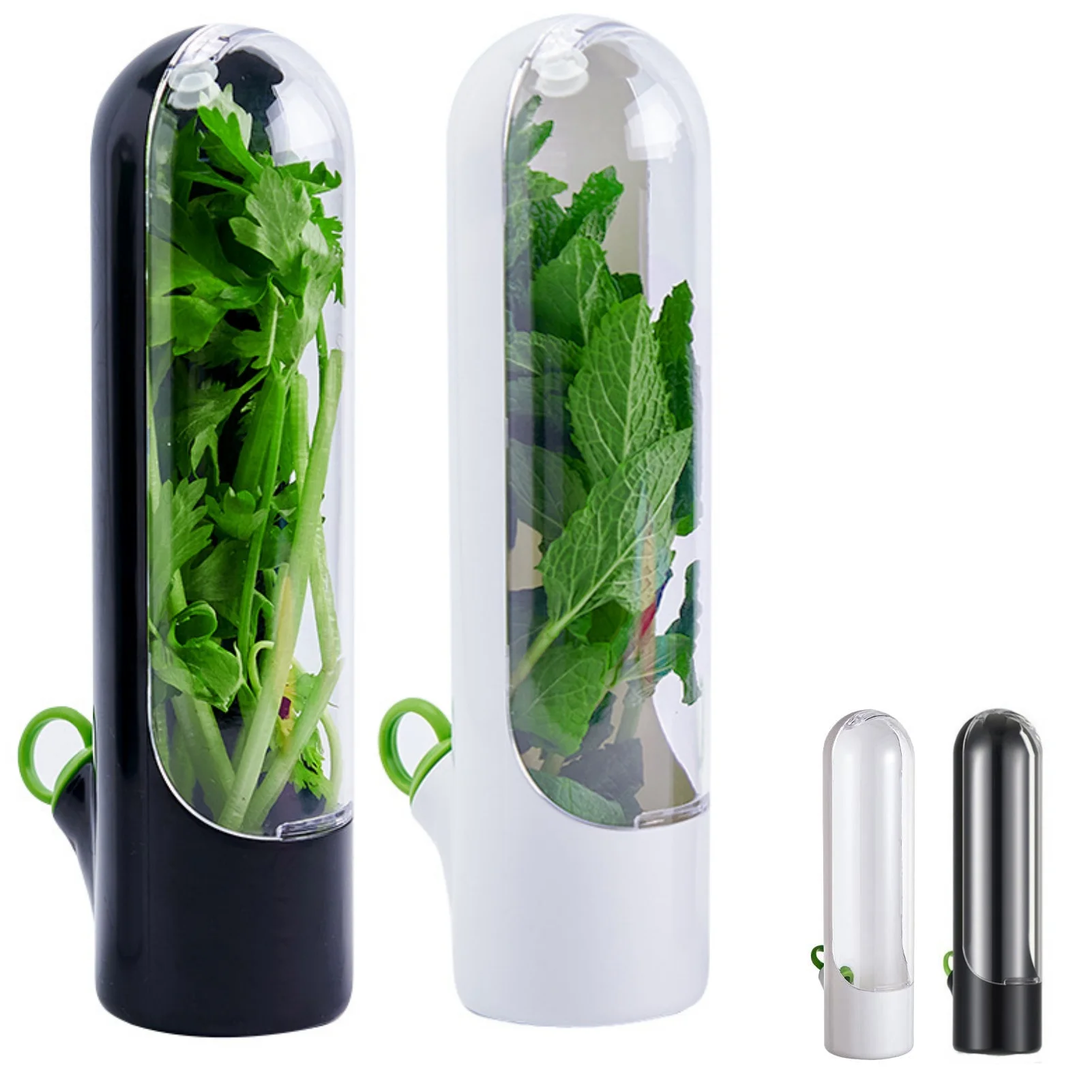 1/2Pcs Herb Saver Lagerung Container Frische Kräuter Keeper Vanille Gemüse Frische Erhaltung Flasche Für Kühlschrank Küche werkzeug