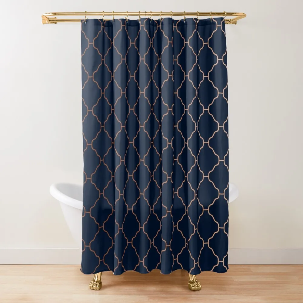 

Navy blue and copper seamless pattern Shower Curtain Bathroom And Shower Products Bathroom And Shower Bathroom Box Curtain