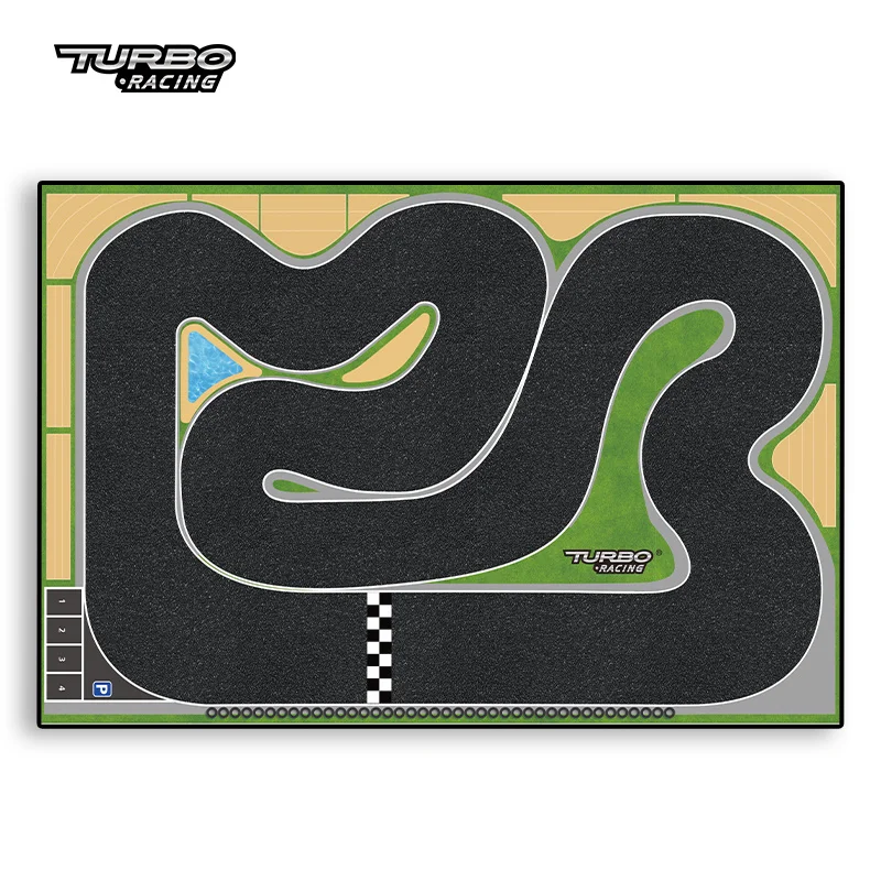 TURBO RACING 1: 76 Mini Remote control toy car Desktop Track Scene track/runway pad 1200*800mm Drifting race track Rc tools